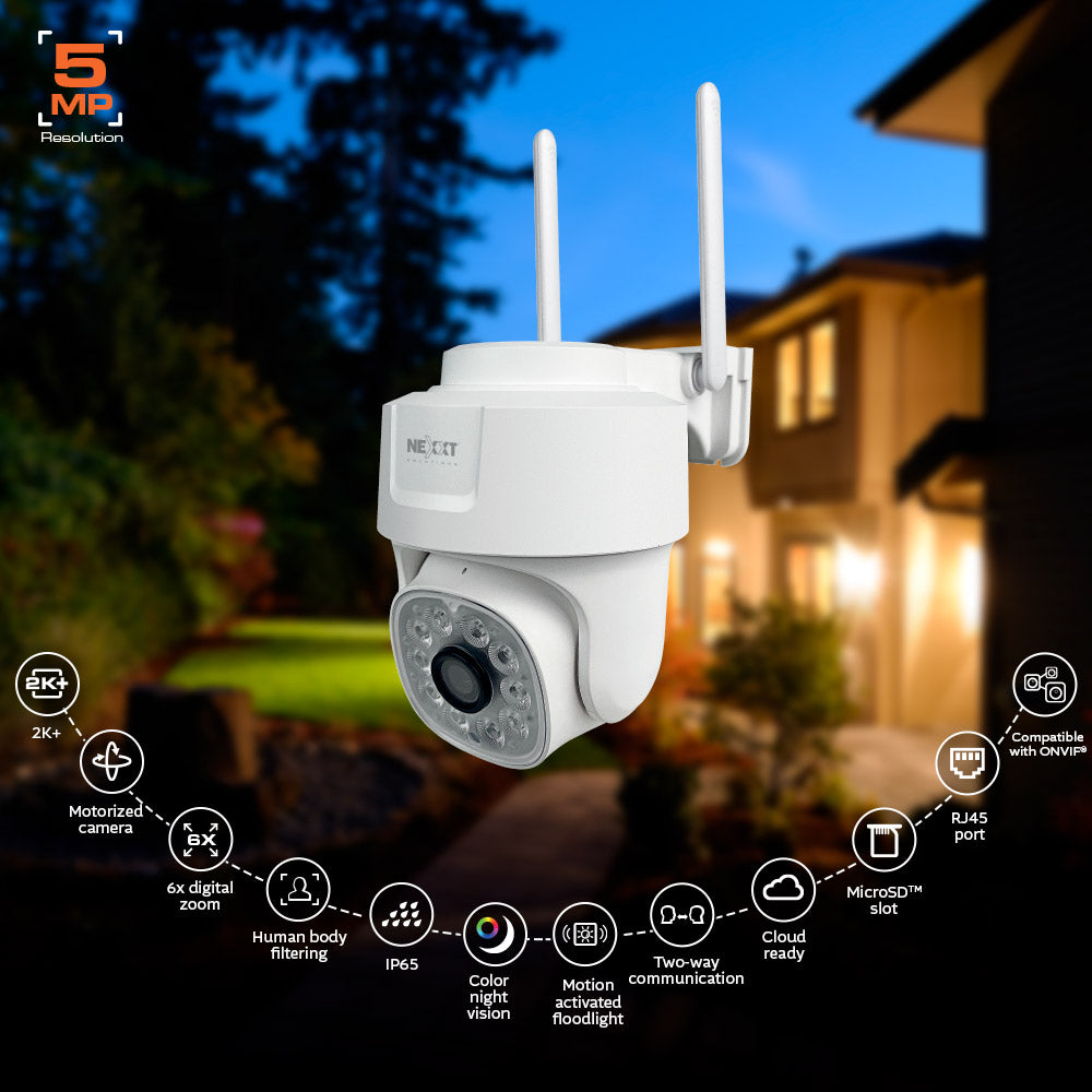 Nexxt Home NHC-OP10 Outdoor PTZ Camera 2K+ 5MP RJ45