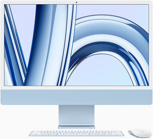 24-inch iMac with Retina 4.5K display: Apple M3 chip with 8‑core CPU and 10‑core GPU, 256GB SSD - Blue