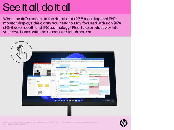 HP SMART BUY E24T G5 23.8IN TOUCHFHD MONITOR