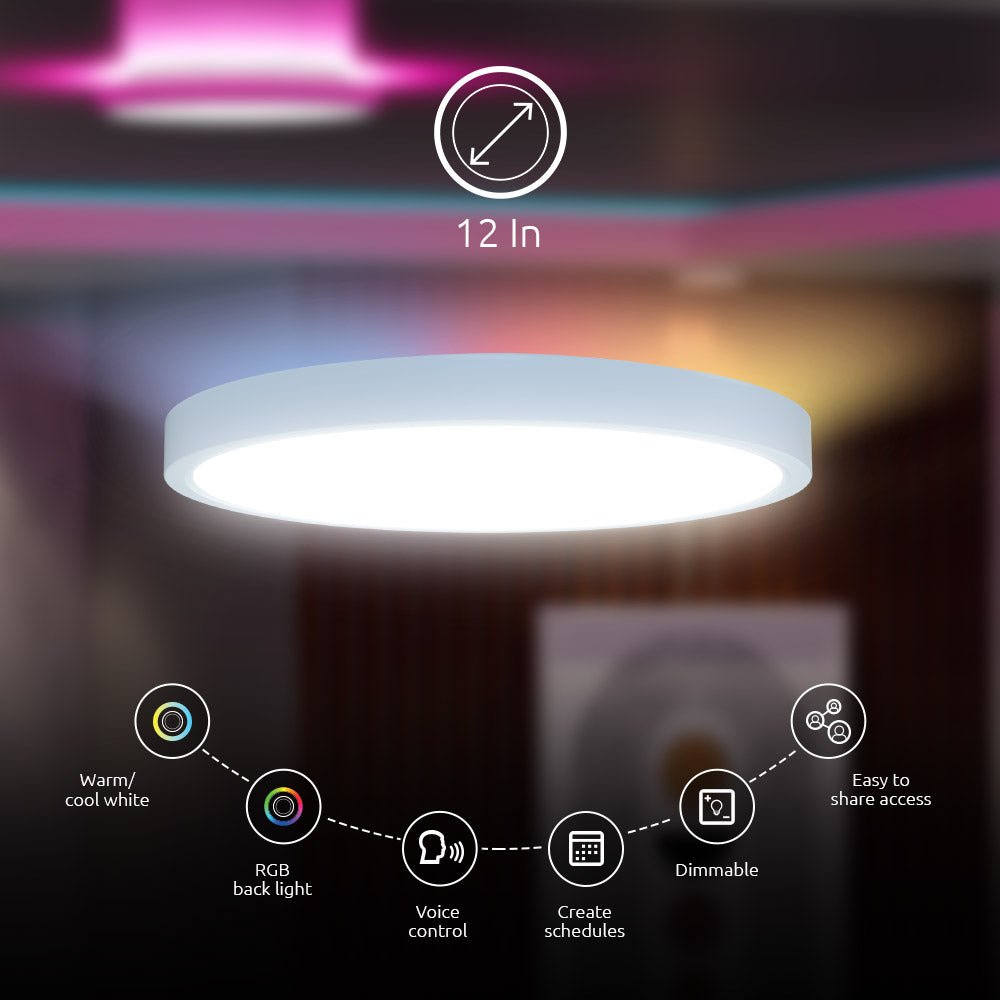 Nexxt Home Smart Ceiling lamp RGB + CCT 12 110V