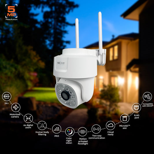 Nexxt Home NHC-OP10 Outdoor PTZ Camera 2K+ 5MP RJ45