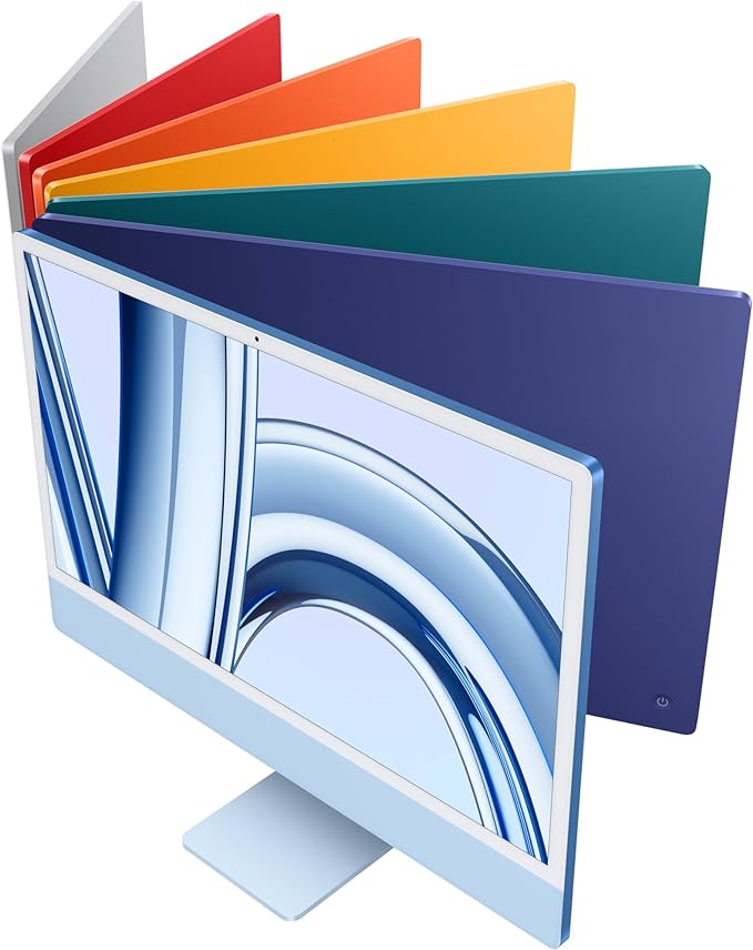 24-inch iMac with Retina 4.5K display: Apple M3 chip with 8‑core CPU and 10‑core GPU, 256GB SSD - Blue
